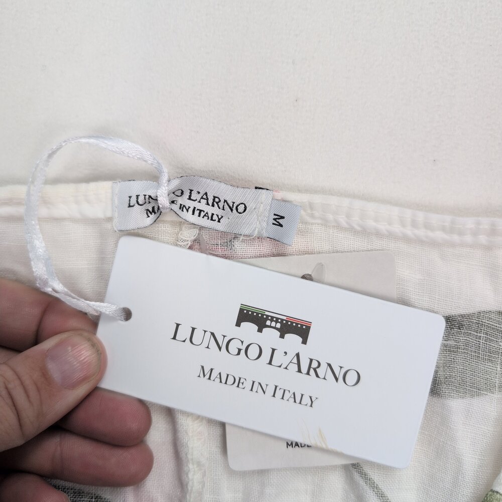 Lungo L'arno 100% Linen Floral Shift Dress M - Picture 4 of 13
